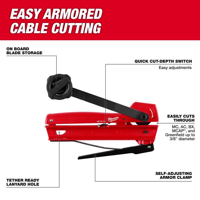 Milwaukee 7.41 in. L Black/Red Cable Cutter