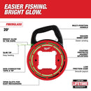 Milwaukee 20 ft. L Fiberglass Fish Tape 1 pk