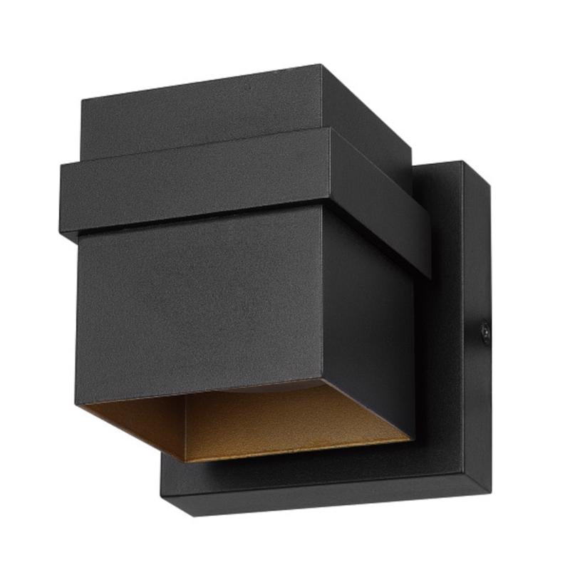 WALL SCNE LED MT BK 1LGT