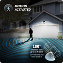 Globe Electric Motion-Sensing Hardwired LED Black Security Light