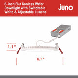 Juno Acuity Brands Lighting Matte White 4.88 in. W Aluminum LED Canless Recessed Downlight 16 W