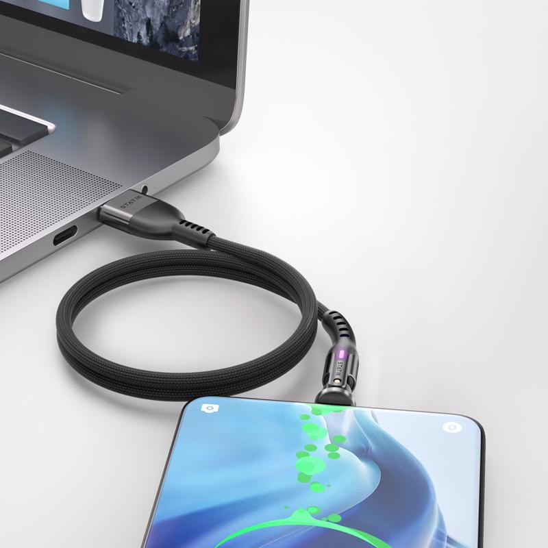 Statik PowerPivot USB-A to USB-C Cable 6 ft. Black