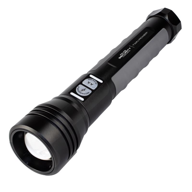 battery powered black light flashlight Police Security Twin Power LED Flashlight