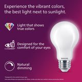 Philips A19 E26 (Medium) Filament LED Bulb Soft White 75 Watt Equivalence 2 pk