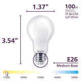 Philips A19 E26 (Medium) Filament LED Bulb Soft White 100 Watt Equivalence 2 pk