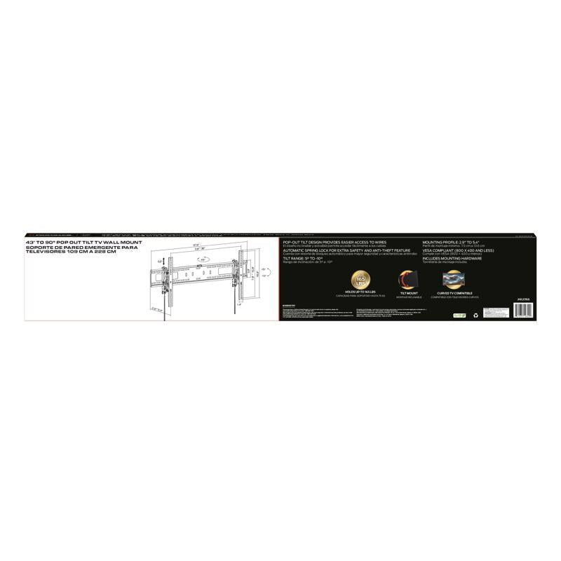 Monster Just Hook It Up 43 in to 90 in. 165 lb. cap. Tiltable TV Tilt Wall Mount