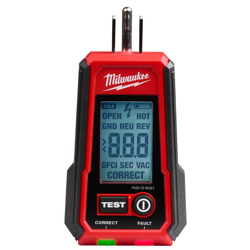 RCPTCL TSTR LCD BLK/RED