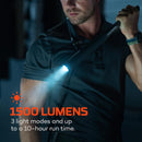 NEBO 1500 lm Black LED Tactical Flashlight AA Battery