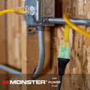 Monster Just Power It Up Outdoor 100 ft. L Yellow Extension Cord 10/3 SJTW