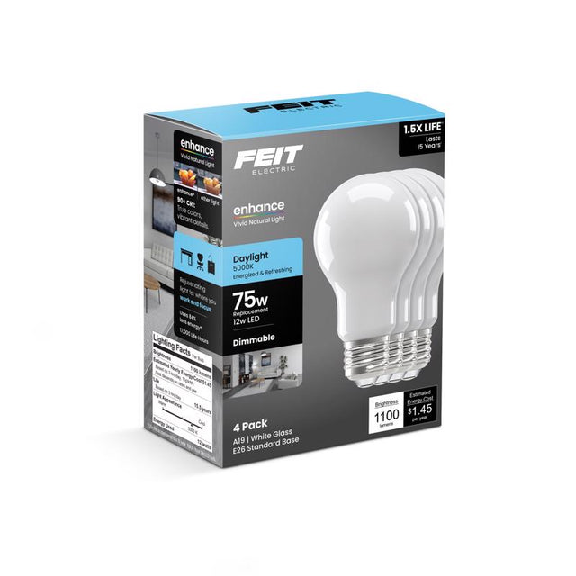 FT LED A19 DL 75W 4PK