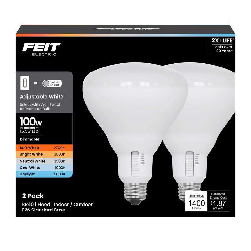 FT LED BR40 AW  100W 2PK