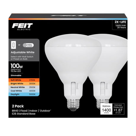 FT LED BR40 AW  100W 2PK