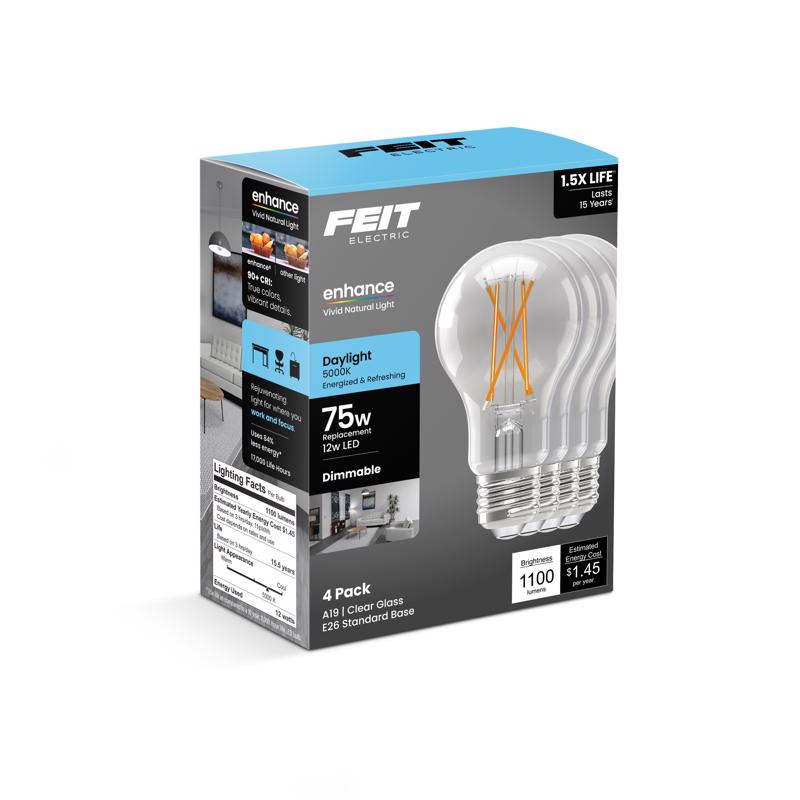 FT LED A19 DL 75W 4PK