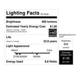 Feit A19 GU24 LED Bulb Color Changing 60 Watt Equivalence 1 pk