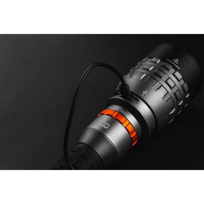 NEBO Davinci 18000 lm Black/Gray LED Rechargeable Flashlight