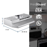 Broan 30 in. W Silver Convertible Range Hood