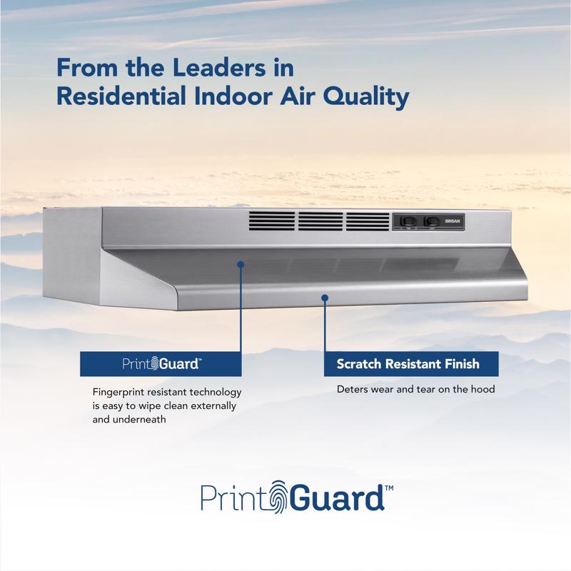 Broan 36 in. W Silver Convertible Range Hood
