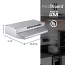 Broan 36 in. W Silver Convertible Range Hood