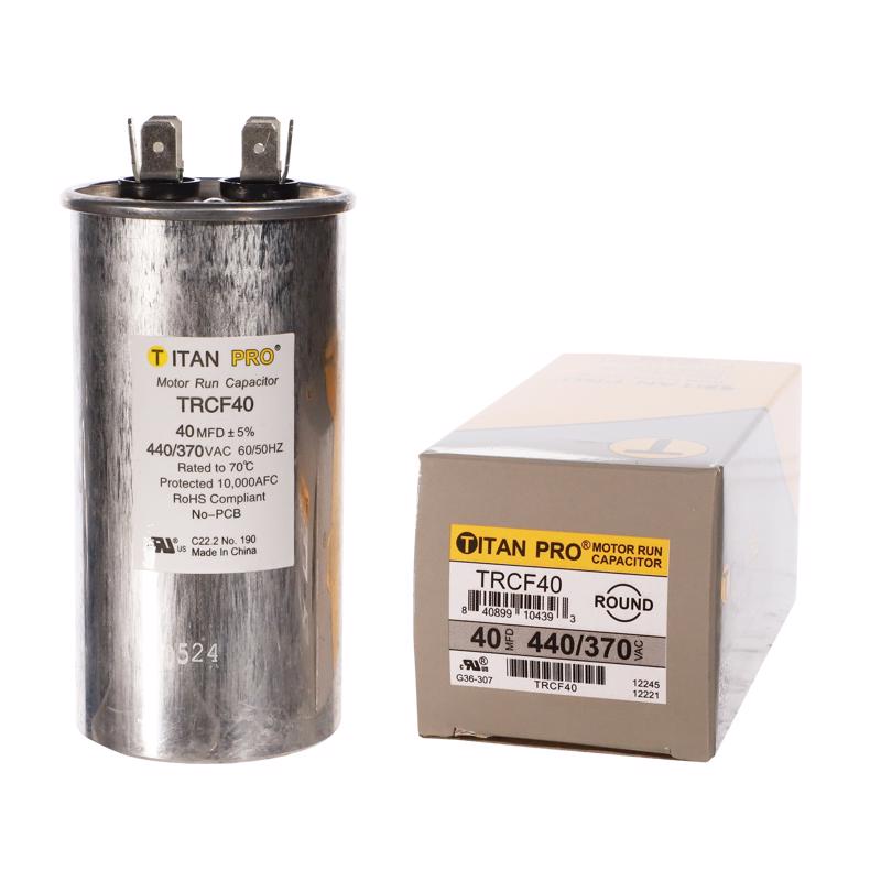 Titan Pro 40 MFD 440 V Round Run Capacitor