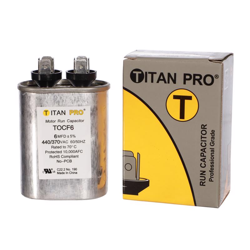 Titan Pro 6 MFD 440 V Oval Run Capacitor
