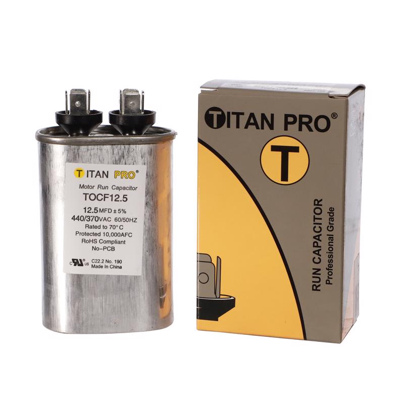 Titan Pro 12.5 MFD 440 V Oval Run Capacitor