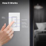 Feit White 200 W Paddle Smart-Enabled Dimmer Switch w/Remote Control 1 pk