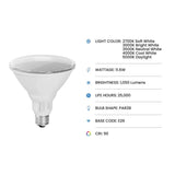 Feit PAR38 E26 (Medium) LED Bulb Color Changing 100 Watt Equivalence 1 pk