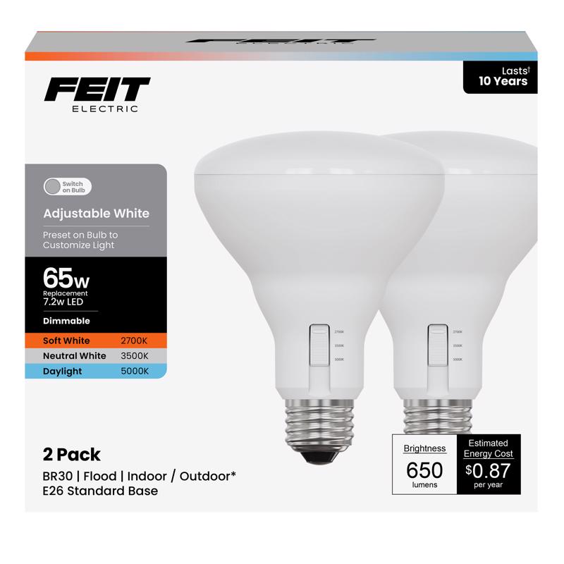 FT LED BR30 AW 65W 2PK