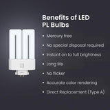 Feit Tube GX24Q-1 4 Pin LED Bulb Daylight 28 Watt Equivalence 1 pk