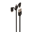 Monster Just Hook It Up Lightning to USB and Micro to USB Charge and Sync Cable Assortment 3 ft. Bla