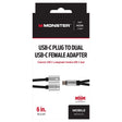 ADPTR USB C UNVRS BLK 6'