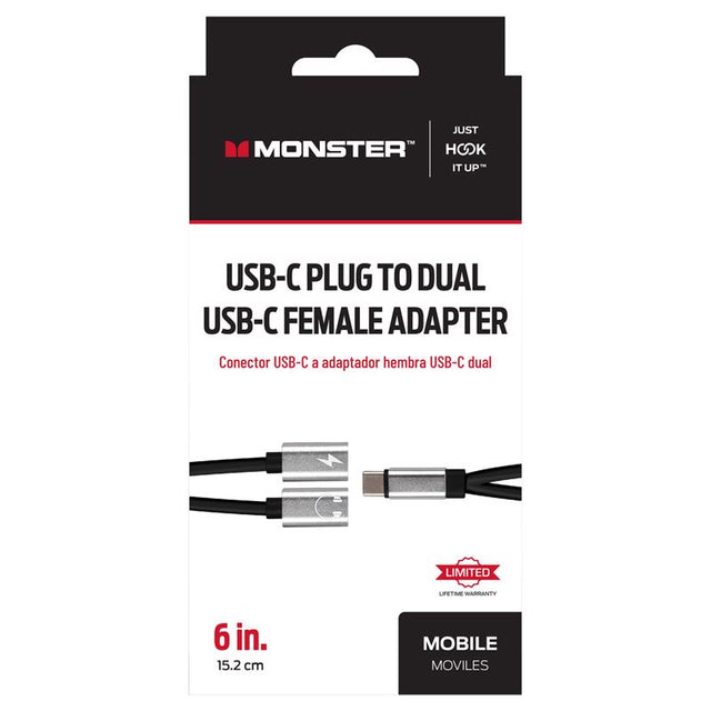 ADPTR USB C UNVRS BLK 6'