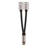 Monster Just Hook It Up USB-C Adapter 6 in. Black