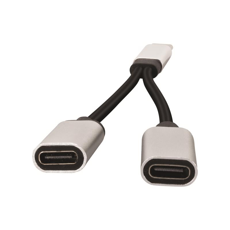Monster Just Hook It Up USB-C Adapter 6 in. Black