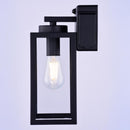 Dualux Textured Black Black Dusk to Dawn LED Porch Light