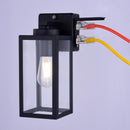 Dualux Textured Black Black Dusk to Dawn LED Porch Light