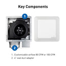 Panasonic 100 CFM 1.5 Sones Bathroom Exhaust Fan