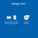 Panasonic 100 CFM 1.5 Sones Bathroom Exhaust Fan