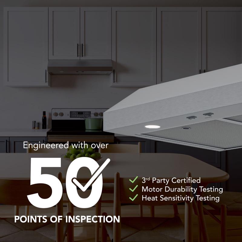 Broan GLA1 30 in. W Silver Range Hood