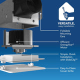 Broan Roomside 60 CFM 0.9 Sones Exhaust Fan