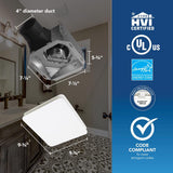 Broan Roomside 60 CFM 0.9 Sones Exhaust Fan