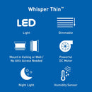 Panasonic Whisper Thin 100 CFM 1.1 Sones Bathroom Exhaust Fan