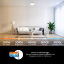 Feit 3 in. H X 9 in. W X 9 in. L Brushed Nickel White Ceiling Fixture