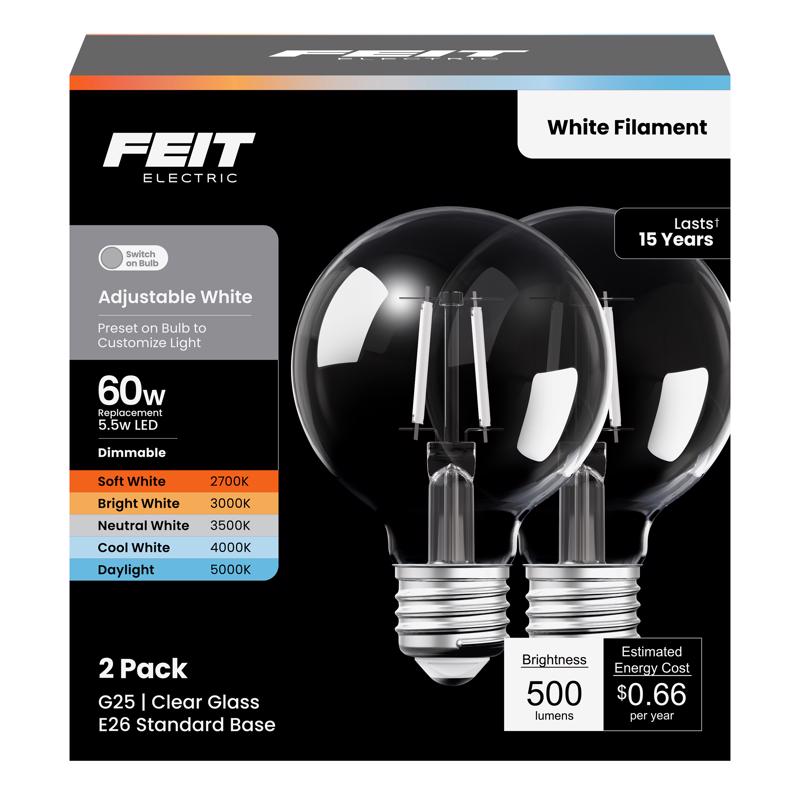 LED G25 ADJS WHT 5.5W