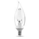 Feit BA10 E12 (Candelabra) LED Bulb Adjustable White 40 Watt Equivalence 2 pk