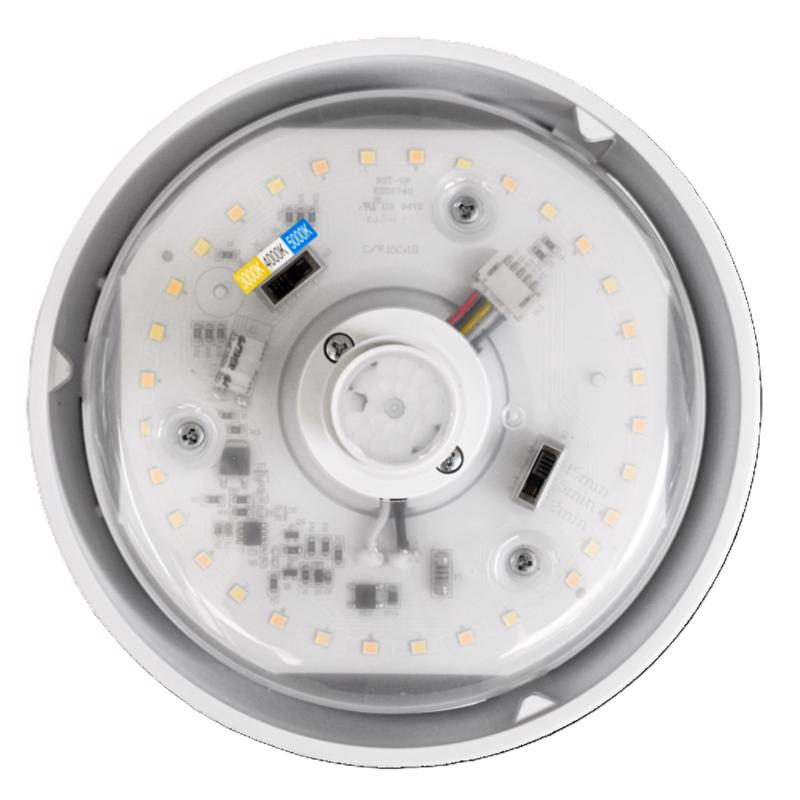 ETI 3.58 in. H X 7 in. W X 7 in. L White LED Ceiling Spin Light