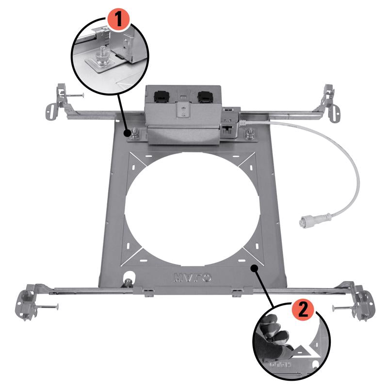 Halo Gray 6 in. W Galvanized Steel Mounting Frame