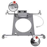 Halo Gray 6 in. W Galvanized Steel Mounting Frame