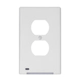 LumiCover Amerelle White 1 gang Plastic Decorator/Duplex Nightlight Wall Plate 1 pk