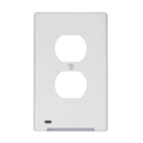 LumiCover Amerelle White 1 gang Plastic Decorator/Duplex Nightlight Wall Plate 1 pk